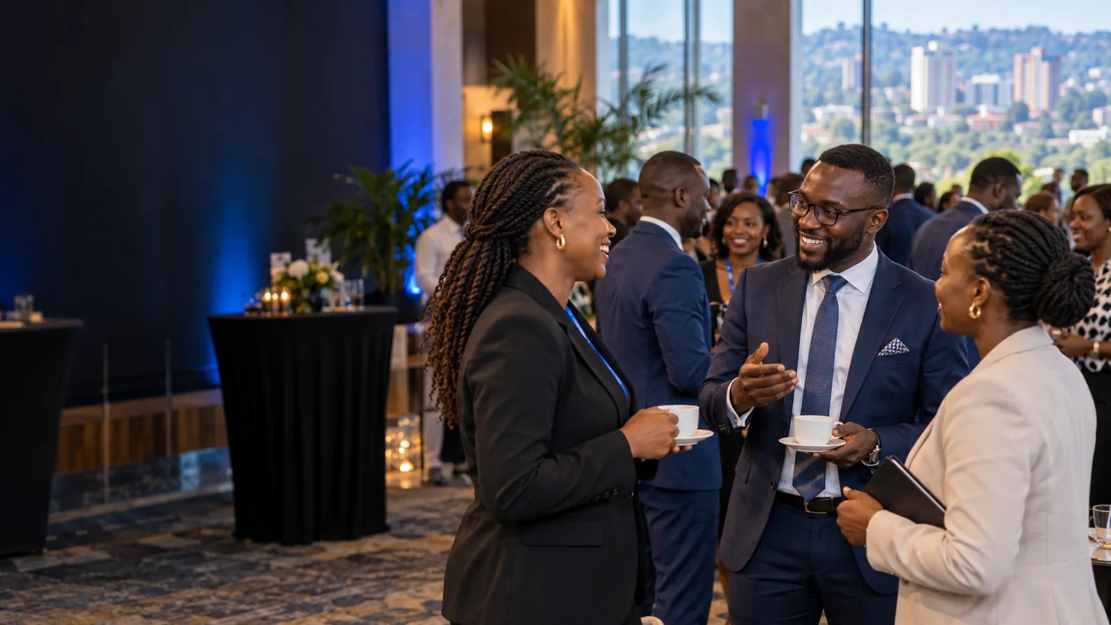 business networking scene